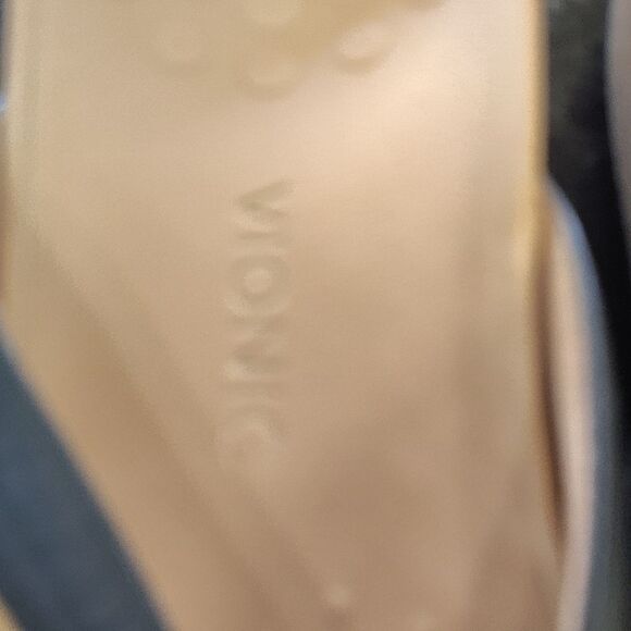 Vionic Black and Tan Wedge Sandals - Picture 2 of 6